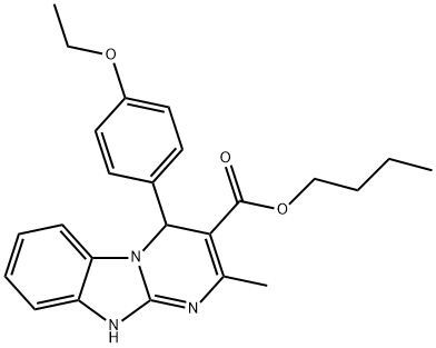 butyl 4-(4-ethoxyphenyl)-2-methyl-1,4-dihydropyrimido[1,2-a]benzimidazole-3-carboxylate Struktur