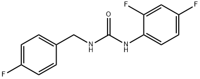 1-(2,4-difluorophenyl)-3-[(4-fluorophenyl)methyl]urea Struktur