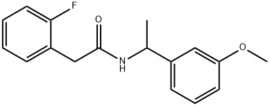 2-(2-fluorophenyl)-N-[1-(3-methoxyphenyl)ethyl]acetamide Struktur