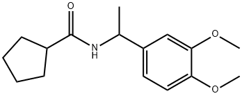 N-[1-(3,4-dimethoxyphenyl)ethyl]cyclopentanecarboxamide Struktur