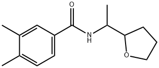 3,4-dimethyl-N-[1-(oxolan-2-yl)ethyl]benzamide Struktur