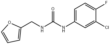 1-(3-chloro-4-fluorophenyl)-3-(furan-2-ylmethyl)urea Struktur