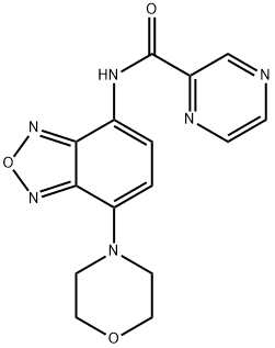 N-(4-morpholin-4-yl-2,1,3-benzoxadiazol-7-yl)pyrazine-2-carboxamide Struktur