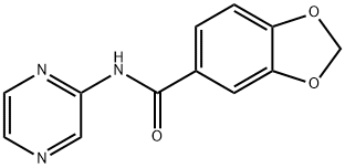 N-pyrazin-2-yl-1,3-benzodioxole-5-carboxamide Struktur