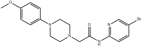 N-(5-bromopyridin-2-yl)-2-[4-(4-methoxyphenyl)piperazin-1-yl]acetamide Struktur