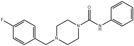 4-[(4-fluorophenyl)methyl]-N-phenylpiperazine-1-carboxamide Structure
