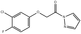 2-(3-chloro-4-fluorophenoxy)-1-pyrazol-1-ylethanone Struktur