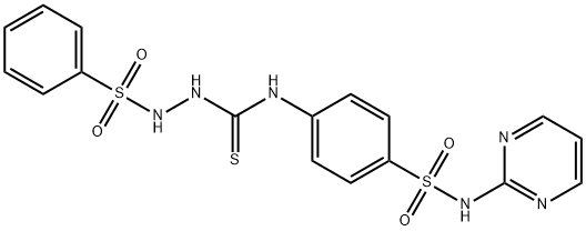 1-(benzenesulfonamido)-3-[4-(pyrimidin-2-ylsulfamoyl)phenyl]thiourea Struktur