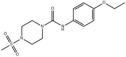 N-(4-ethoxyphenyl)-4-methylsulfonylpiperazine-1-carboxamide Struktur