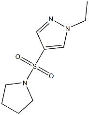 1-ethyl-4-pyrrolidin-1-ylsulfonylpyrazole Struktur