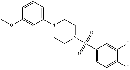 1-(3,4-difluorophenyl)sulfonyl-4-(3-methoxyphenyl)piperazine Struktur