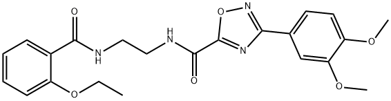 3-(3,4-dimethoxyphenyl)-N-[2-[(2-ethoxybenzoyl)amino]ethyl]-1,2,4-oxadiazole-5-carboxamide Struktur