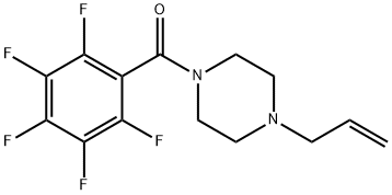 (2,3,4,5,6-pentafluorophenyl)-(4-prop-2-enylpiperazin-1-yl)methanone Struktur