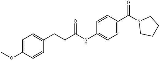 3-(4-methoxyphenyl)-N-[4-(pyrrolidine-1-carbonyl)phenyl]propanamide Struktur