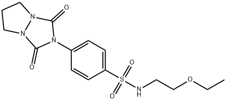 4-(1,3-dioxo-6,7-dihydro-5H-pyrazolo[1,2-a][1,2,4]triazol-2-yl)-N-(2-ethoxyethyl)benzenesulfonamide Struktur