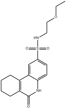 N-(2-ethoxyethyl)-6-oxo-7,8,9,10-tetrahydro-5H-phenanthridine-2-sulfonamide Struktur