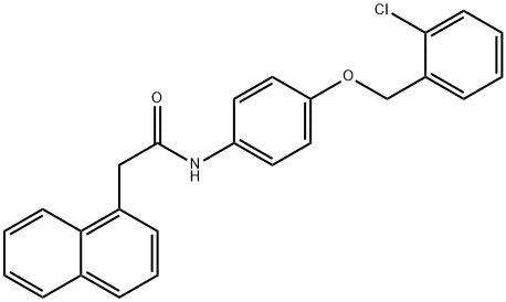 N-[4-[(2-chlorophenyl)methoxy]phenyl]-2-naphthalen-1-ylacetamide Struktur