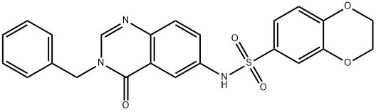 N-(3-benzyl-4-oxoquinazolin-6-yl)-2,3-dihydro-1,4-benzodioxine-6-sulfonamide Struktur