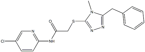 2-[(5-benzyl-4-methyl-1,2,4-triazol-3-yl)sulfanyl]-N-(5-chloropyridin-2-yl)acetamide Struktur