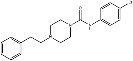 N-(4-chlorophenyl)-4-(2-phenylethyl)piperazine-1-carboxamide Struktur