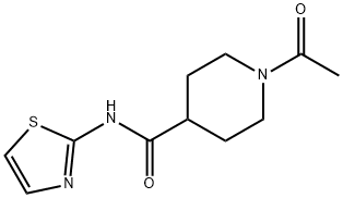 1-acetyl-N-(1,3-thiazol-2-yl)piperidine-4-carboxamide Struktur