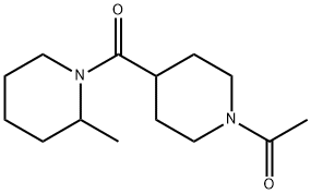 1-[4-(2-methylpiperidine-1-carbonyl)piperidin-1-yl]ethanone Struktur