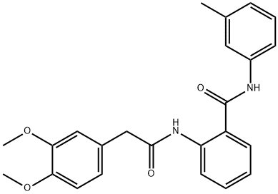 2-[[2-(3,4-dimethoxyphenyl)acetyl]amino]-N-(3-methylphenyl)benzamide Struktur