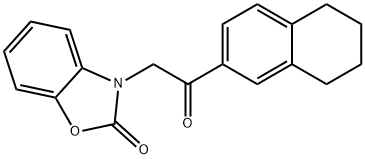 3-[2-oxo-2-(5,6,7,8-tetrahydronaphthalen-2-yl)ethyl]-1,3-benzoxazol-2-one Struktur