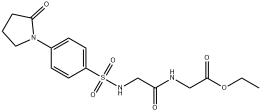 ethyl 2-[[2-[[4-(2-oxopyrrolidin-1-yl)phenyl]sulfonylamino]acetyl]amino]acetate Struktur