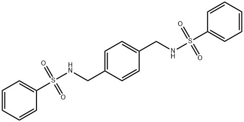 N-[[4-(benzenesulfonamidomethyl)phenyl]methyl]benzenesulfonamide Struktur