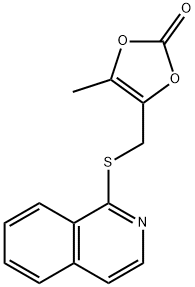 4-(isoquinolin-1-ylsulfanylmethyl)-5-methyl-1,3-dioxol-2-one Struktur