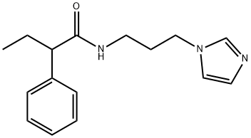 N-(3-imidazol-1-ylpropyl)-2-phenylbutanamide Struktur