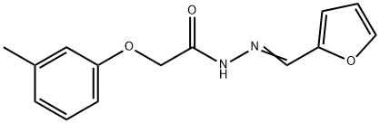 N-[(E)-furan-2-ylmethylideneamino]-2-(3-methylphenoxy)acetamide Struktur