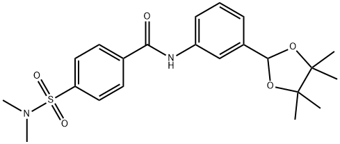 4-(dimethylsulfamoyl)-N-[3-(4,4,5,5-tetramethyl-1,3-dioxolan-2-yl)phenyl]benzamide Struktur