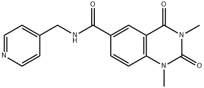 1,3-dimethyl-2,4-dioxo-N-(pyridin-4-ylmethyl)quinazoline-6-carboxamide Struktur