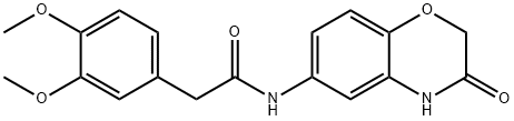 2-(3,4-dimethoxyphenyl)-N-(3-oxo-4H-1,4-benzoxazin-6-yl)acetamide Struktur