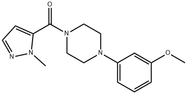 [4-(3-methoxyphenyl)piperazin-1-yl]-(2-methylpyrazol-3-yl)methanone Struktur