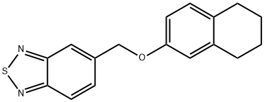 5-(5,6,7,8-tetrahydronaphthalen-2-yloxymethyl)-2,1,3-benzothiadiazole Struktur