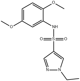 N-(2,5-dimethoxyphenyl)-1-ethylpyrazole-4-sulfonamide Struktur