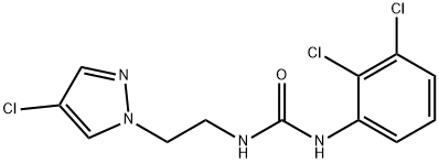 1-[2-(4-chloropyrazol-1-yl)ethyl]-3-(2,3-dichlorophenyl)urea Struktur