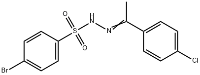 4-bromo-N-[(E)-1-(4-chlorophenyl)ethylideneamino]benzenesulfonamide Struktur