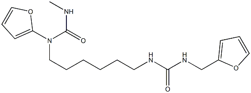 1-(furan-2-ylmethyl)-3-[6-(furan-2-ylmethylcarbamoylamino)hexyl]urea Struktur