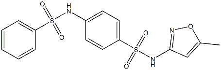 4-(benzenesulfonamido)-N-(5-methyl-1,2-oxazol-3-yl)benzenesulfonamide Struktur