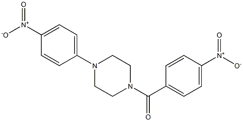 (4-nitrophenyl)-[4-(4-nitrophenyl)piperazin-1-yl]methanone Struktur