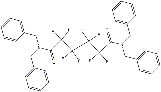 N,N,N',N'-tetrabenzyl-2,2,3,3,4,4,5,5-octafluorohexanediamide Struktur