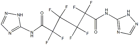 2,2,3,3,4,4,5,5-octafluoro-N,N'-bis(1H-1,2,4-triazol-5-yl)hexanediamide Struktur