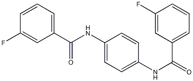 3-fluoro-N-[4-[(3-fluorobenzoyl)amino]phenyl]benzamide Struktur