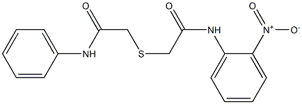 2-[2-(2-nitroanilino)-2-oxoethyl]sulfanyl-N-phenylacetamide Struktur