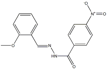 N-[(E)-(2-methoxyphenyl)methylideneamino]-4-nitrobenzamide Struktur