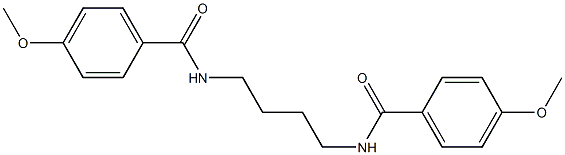 4-methoxy-N-[4-[(4-methoxybenzoyl)amino]butyl]benzamide Struktur